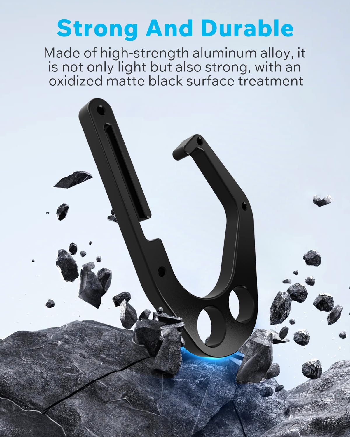 JISHAHS aluminum tree hook stays fixed in tilted or inverted positions for stability.
