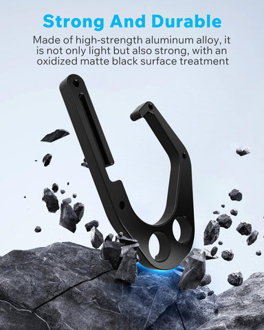 JISHAHS aluminum tree hook stays fixed in tilted or inverted positions for stability.