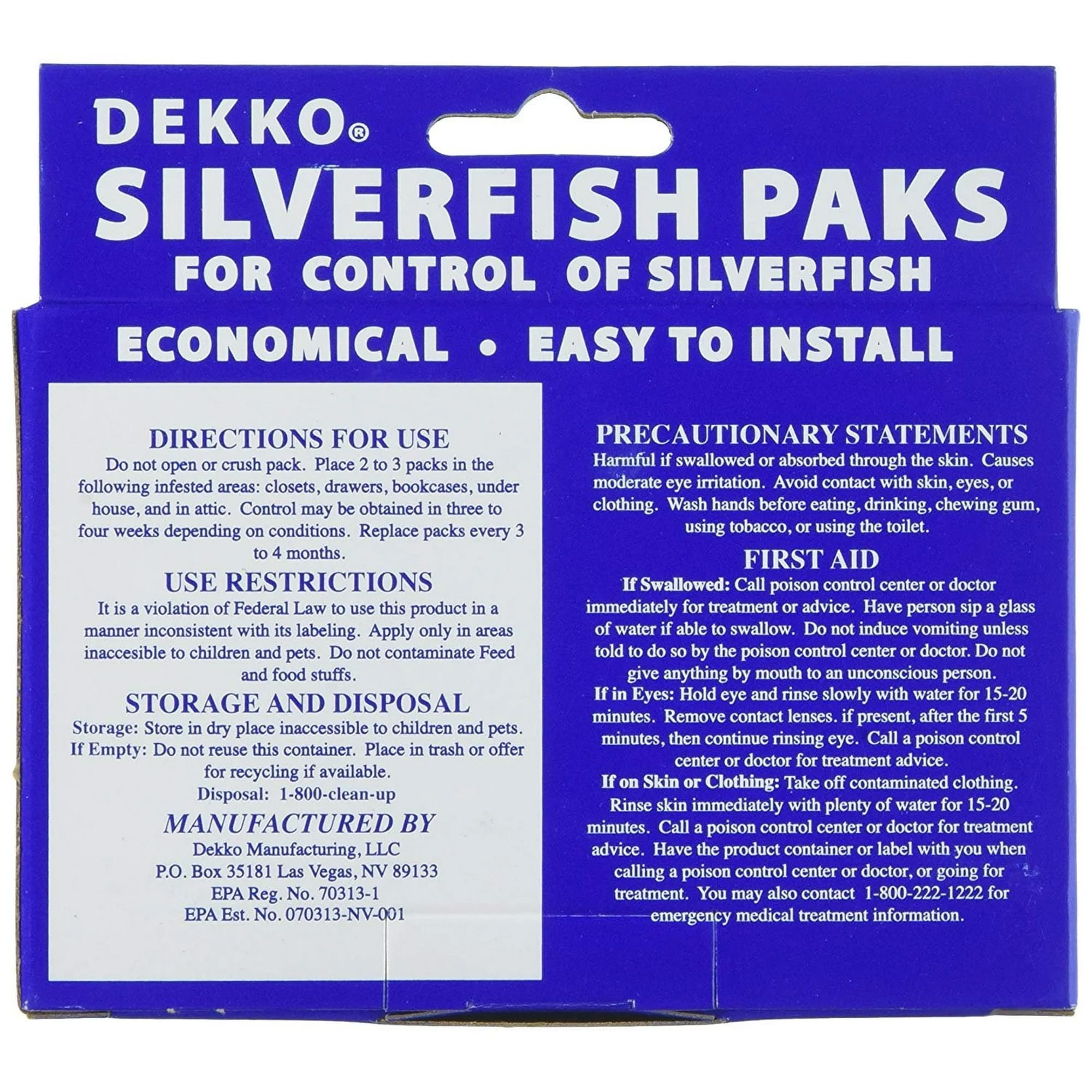 D Ekko Silverfish Paks close-up of bait sachets