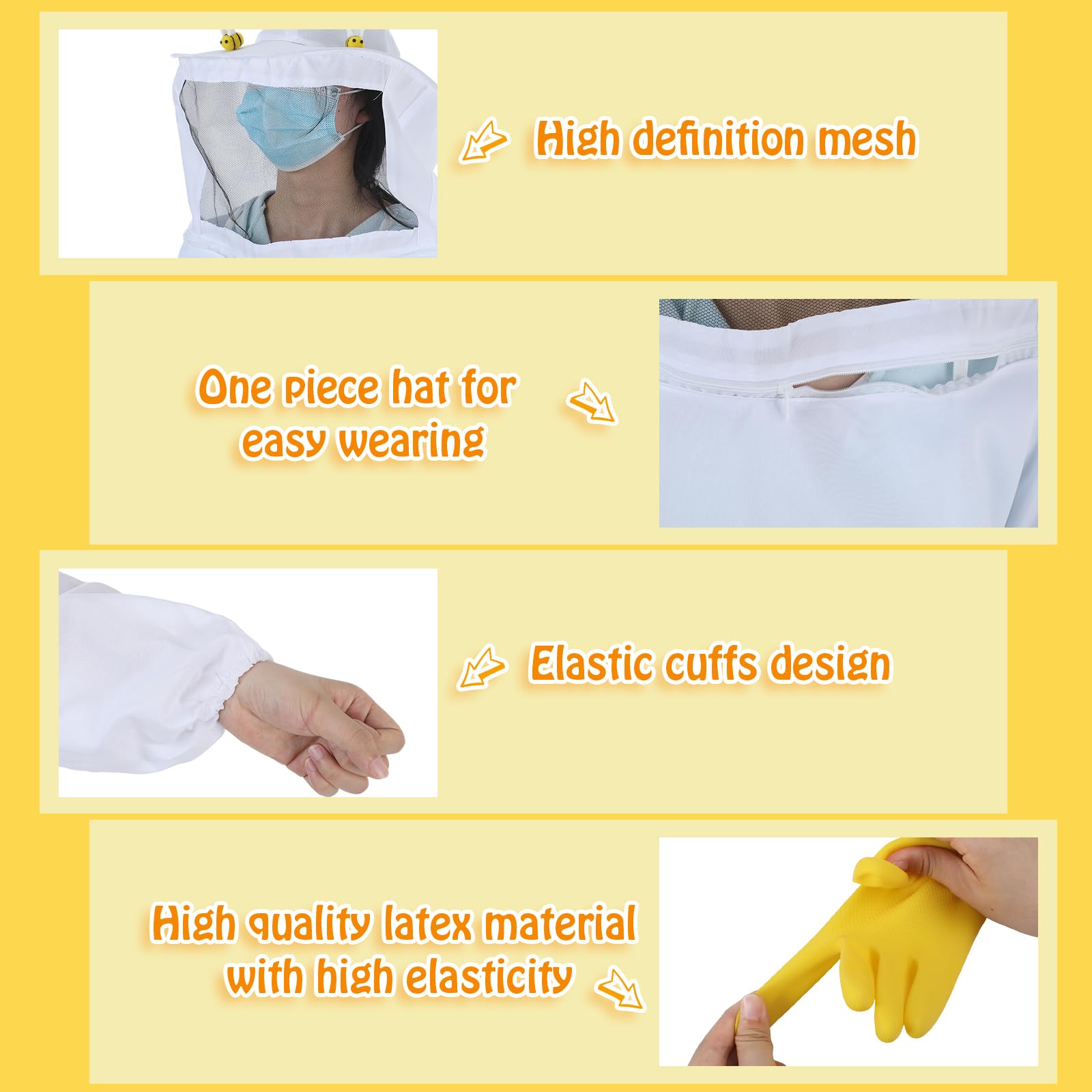 Jiuguva beekeeping gear package photo shows complete 13-piece set.