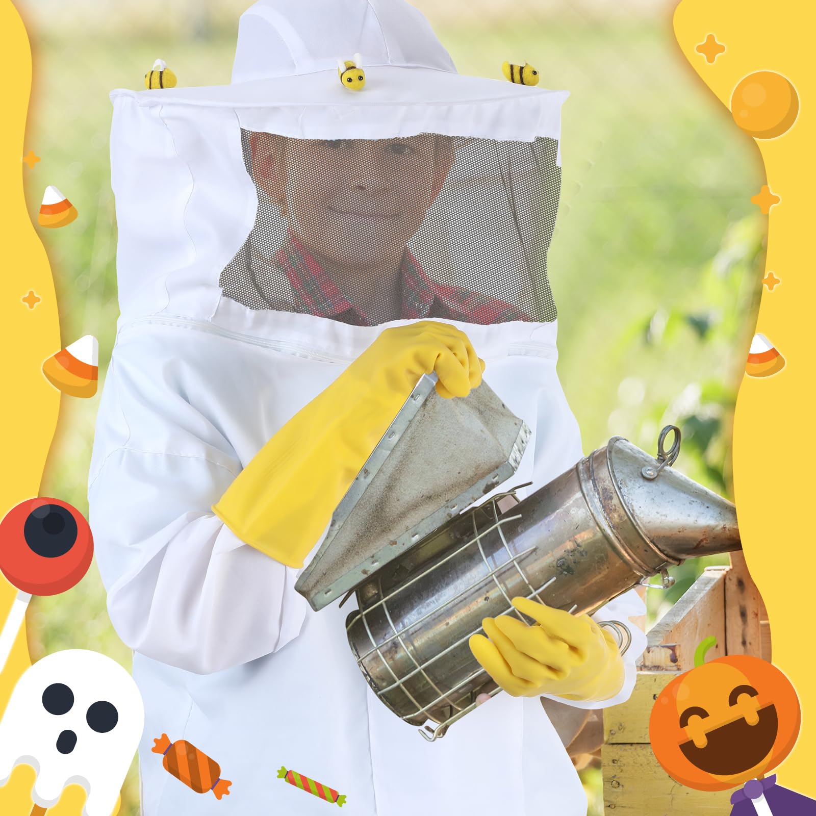 Jiuguva wool felt bees add playful hive decor for kids' learning.