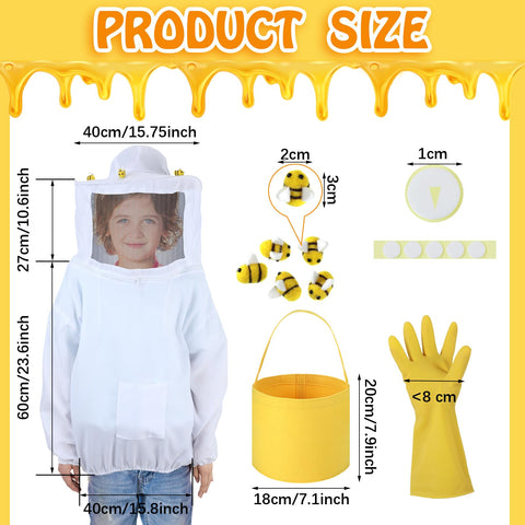 Jiuguva yellow felt bucket is practical for kids' beekeeping playtime.