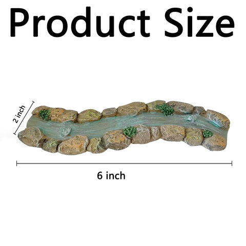 JIUMO curved river blue water effect enhances depth in dollhouse landscapes.