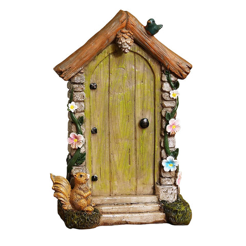 Jiumo fairy door for trees outdoor showcases weatherproof design for year-round whimsy.