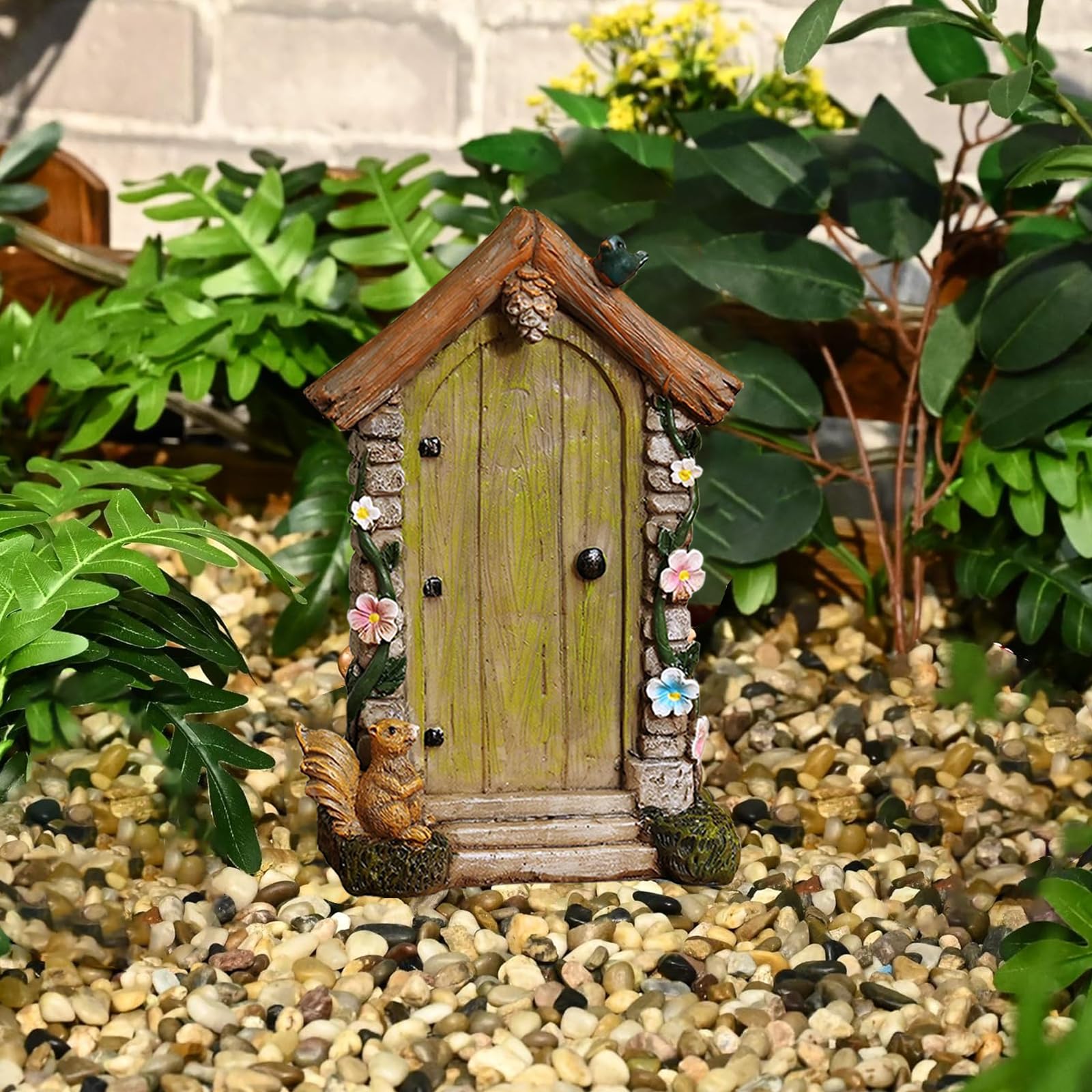 Jiumo hand-painted fairy door garden adds charm to any outdoor space.