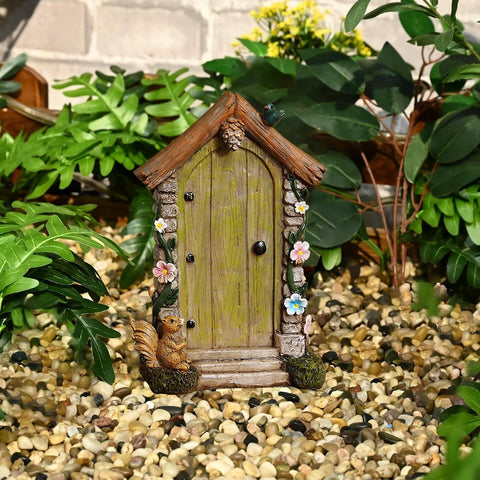Jiumo hand-painted fairy door garden adds charm to any outdoor space.