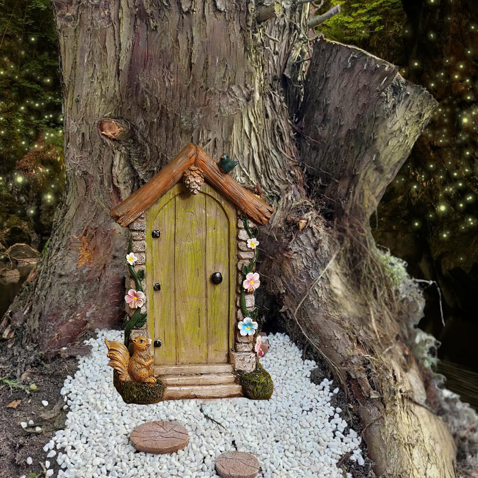 Jiumo fairy door wall hanging garden gift offers a magical focal point.