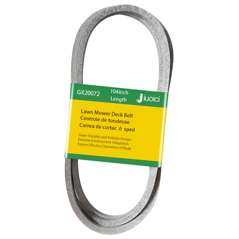 jiuoici GX20072 deck belt on mower deck, showcasing durable build