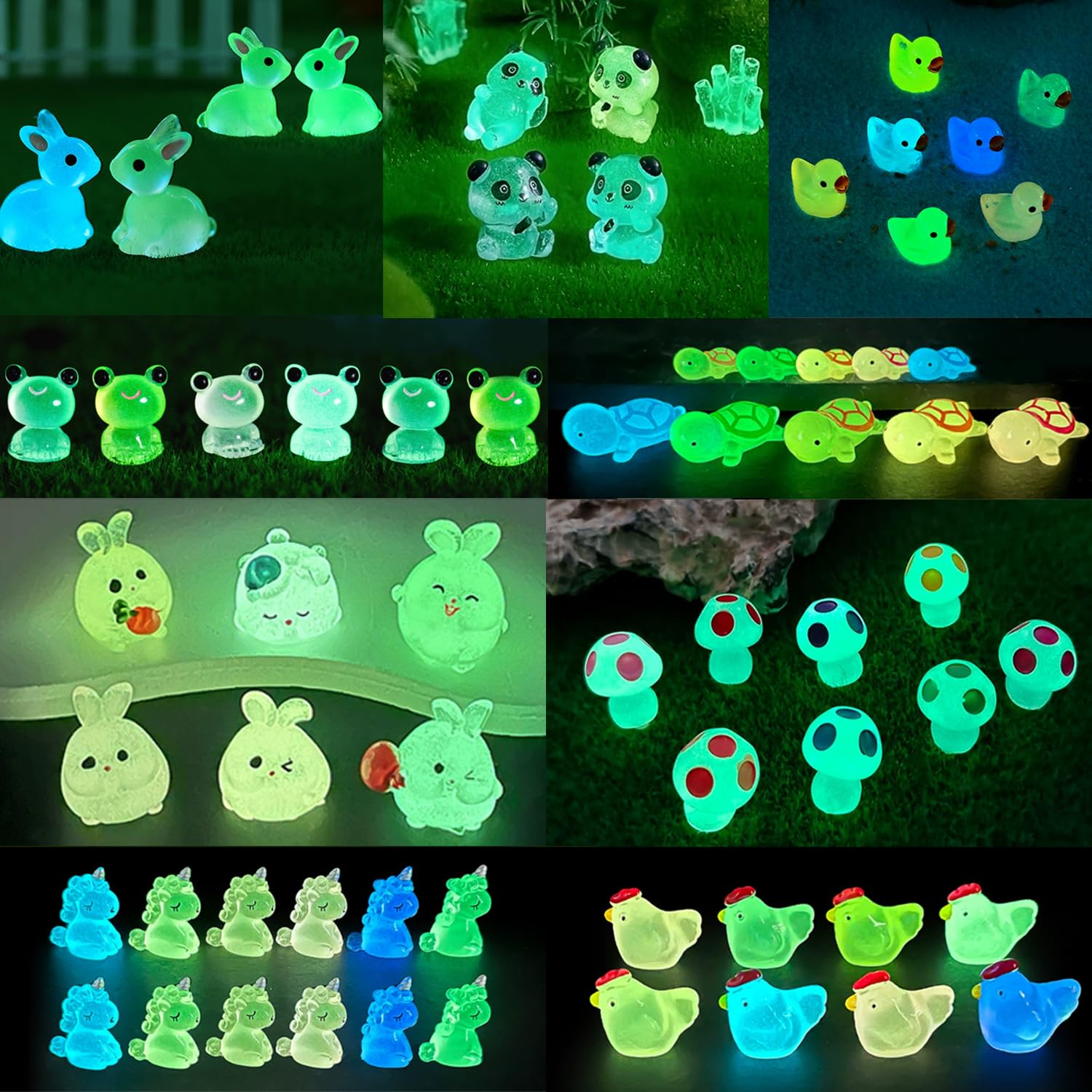 JIUXIJ unicorn figurine luminous accent for miniature world