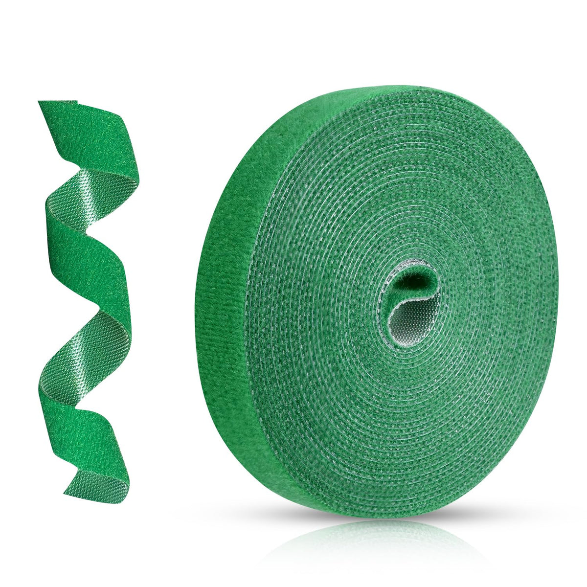 JIUZI Green Plant Tape with secure grip supports climbing plants in outdoor gardens.