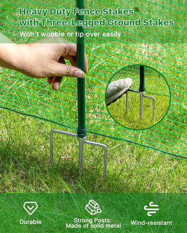 JivaJot 40-inch tall plastic mesh fence ideal for temporary pet boundaries