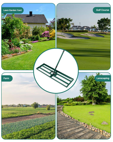 JivaJot Lawn Leveling Rake anti slip grip enhances control during use