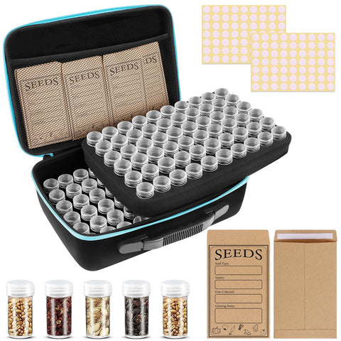 Jixsloft seed storage boxes with 120 slots keep garden seeds neatly organized and protected.
