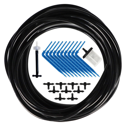 JIYANG solar drip irrigation kit setup for easy garden watering.