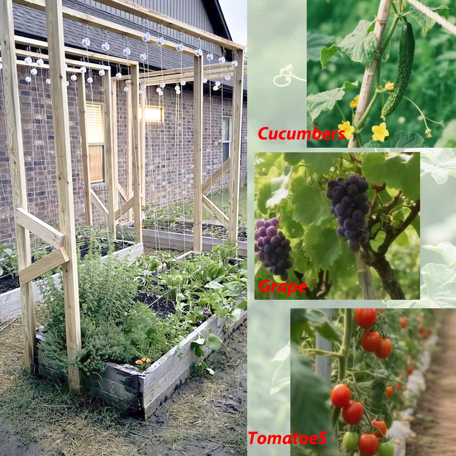JIYUANCH overhead trellis system assembly in greenhouse