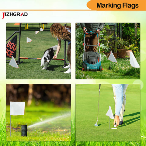 JIZHGRAD landscape flags help designate routes and utility areas safely.