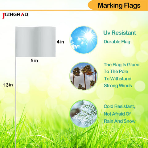 JIZHGRAD steel-wire flagpole: durable, non-bending marker for outdoor use.