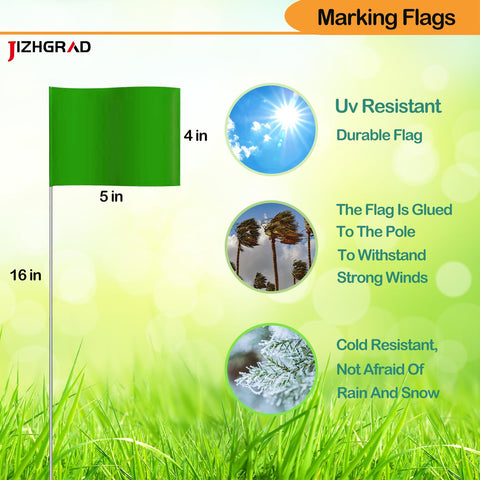 JIZHGRAD yard flags marking boundaries clearly for lawn projects and pet safety