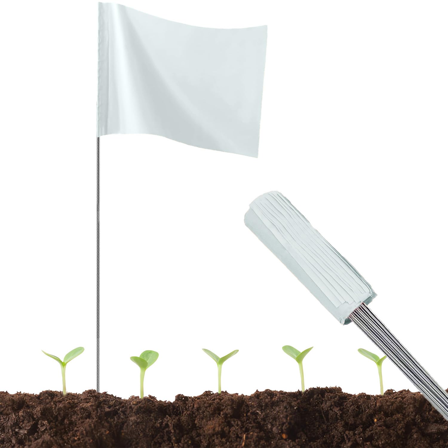 JIZHGRAD yard flags with bright colors for high visibility during marking tasks.
