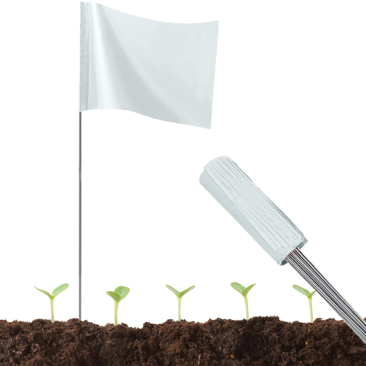 JIZHGRAD yard flags with bright colors for high visibility during marking tasks.