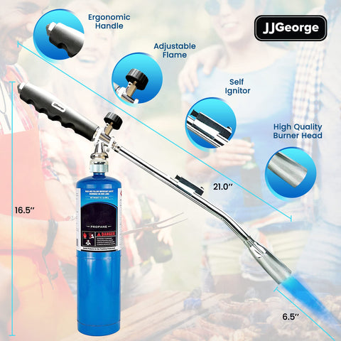 Lights charcoal in about 45–60 seconds for faster barbecue prep.