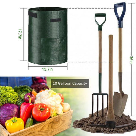 JJGoo 10-gallon bag side view for easy placement and airflow.