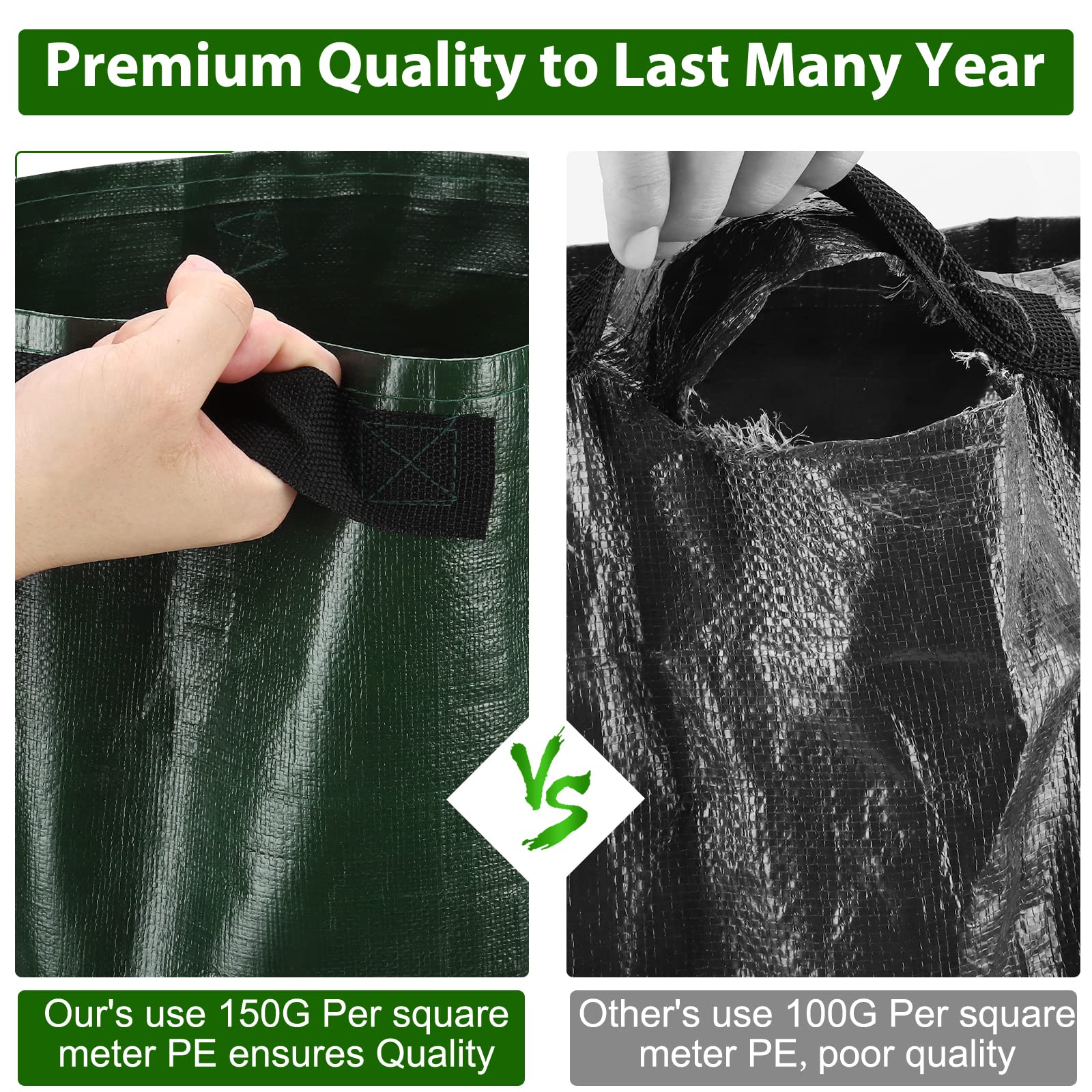 JJGoo durable waterproof PE material for long-lasting seasons.