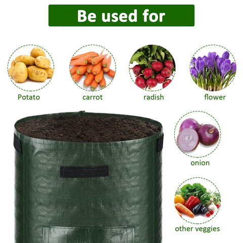 JJGoo grow bags with strong handles for easy moving.