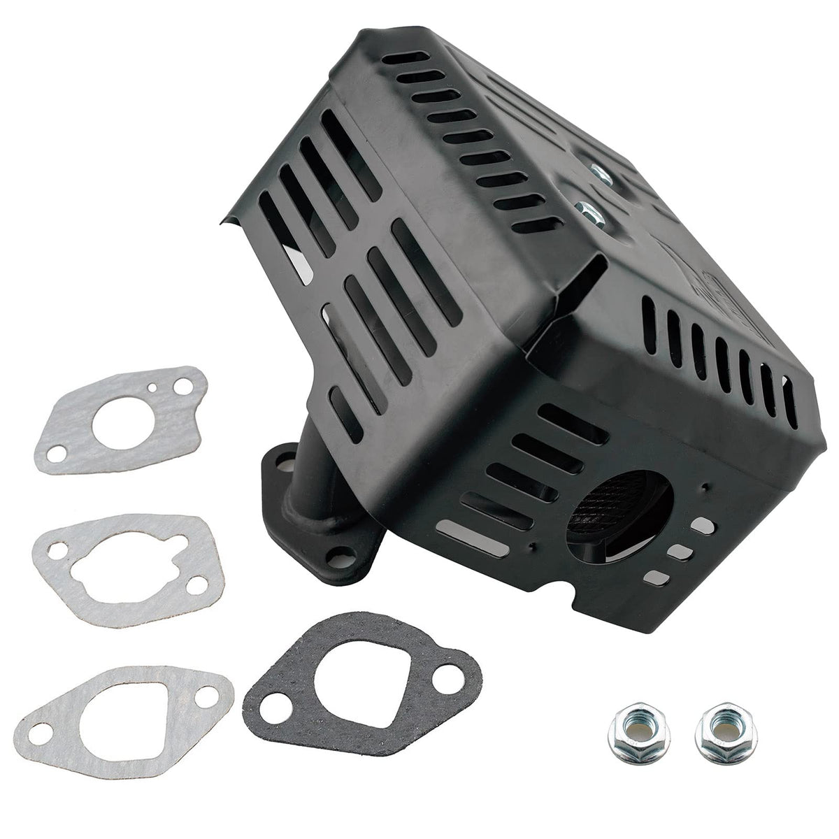 JJing muffler for Honda GX160 exhaust improves efficiency and reduces noise