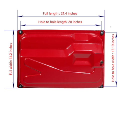 JJing 5-gallon tank top view, built-in fuel gauge for monitoring.