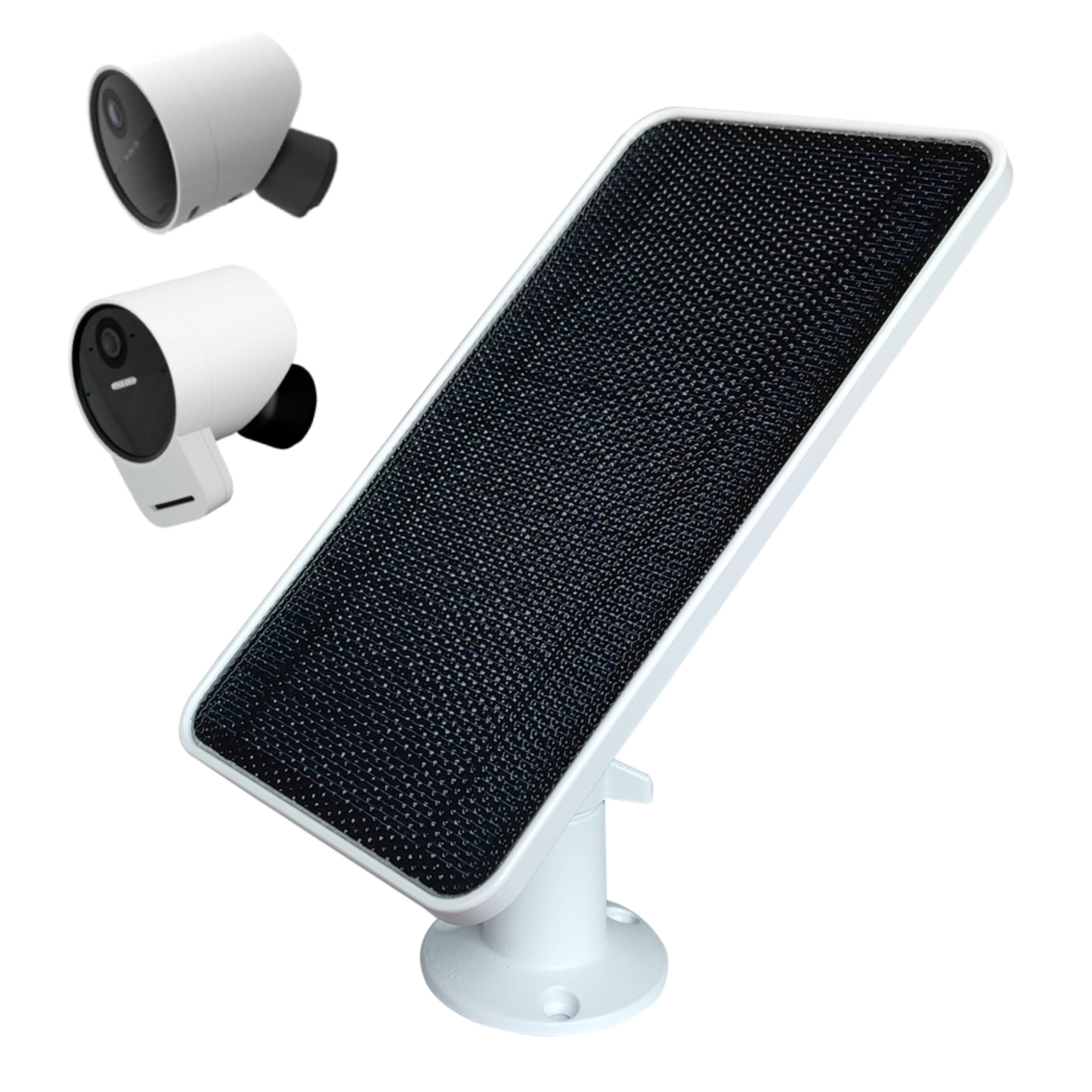 JJMASEE solar panel for SimpliSafe Outdoor Camera powers continuously in sunlight