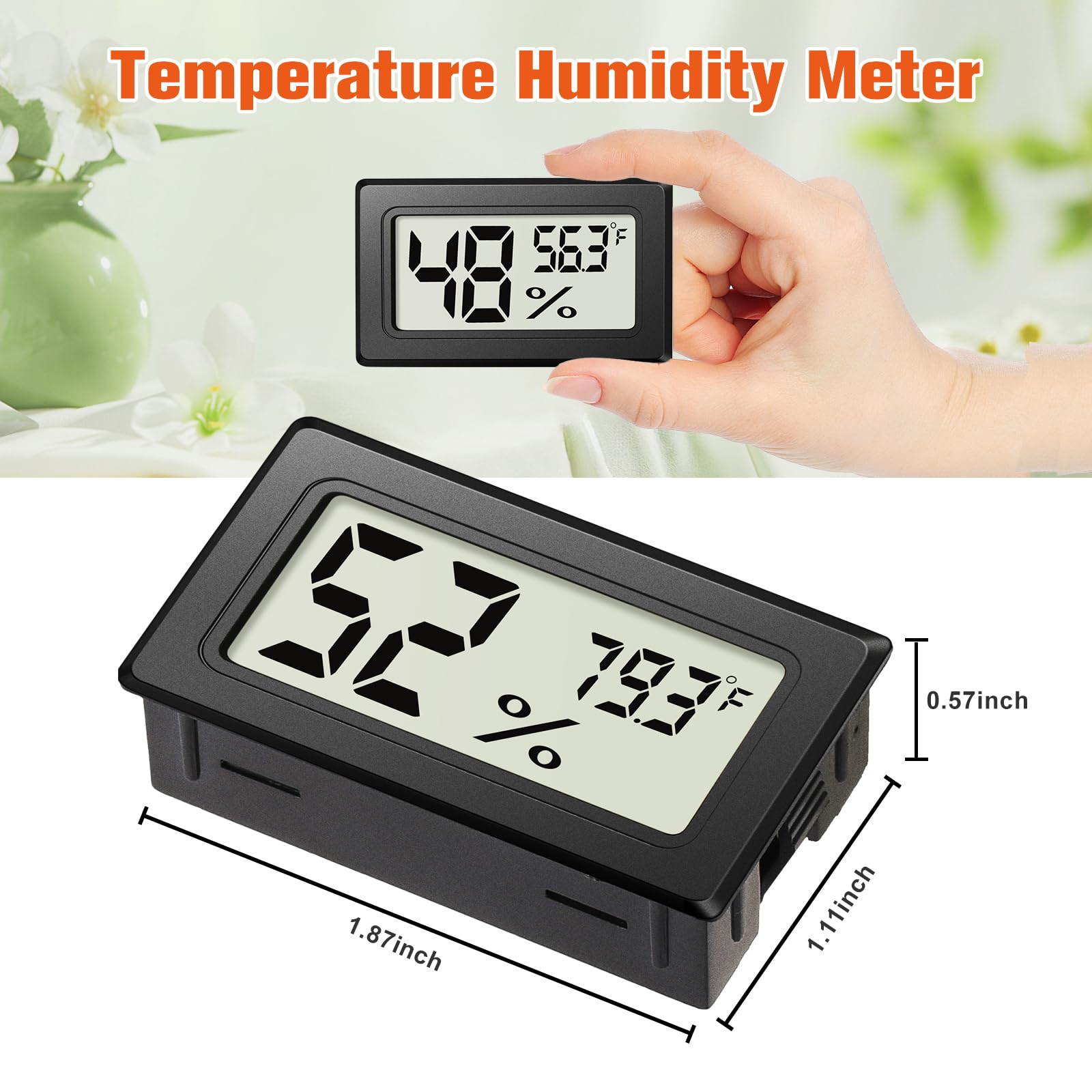 JJMTDS mini hygrometer sensor closeup highlights precise sensing