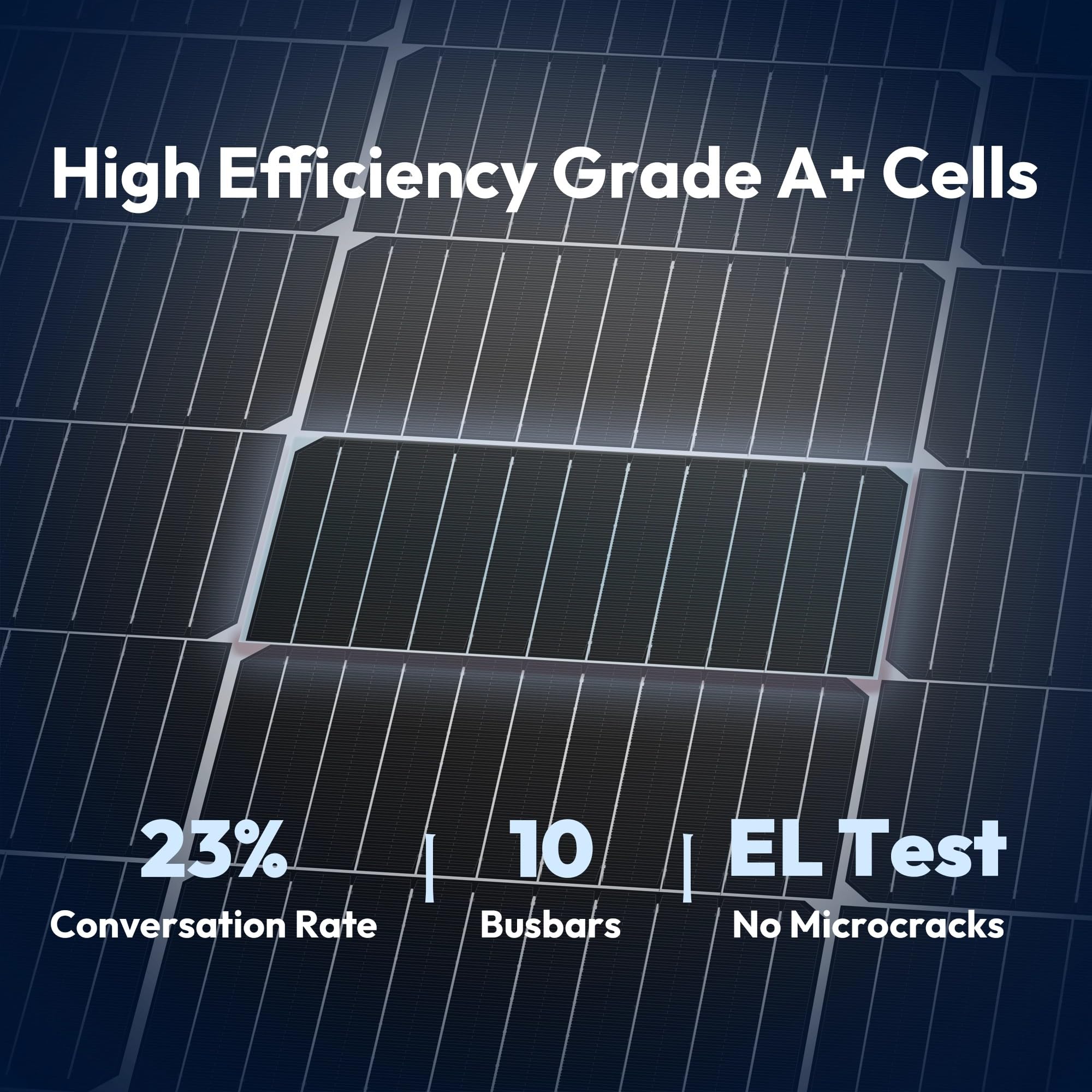 JJN 100W solar panel aluminum frame endures wind and snow for durability.
