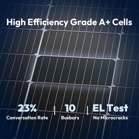 JJN 100W solar panel aluminum frame endures wind and snow for durability.