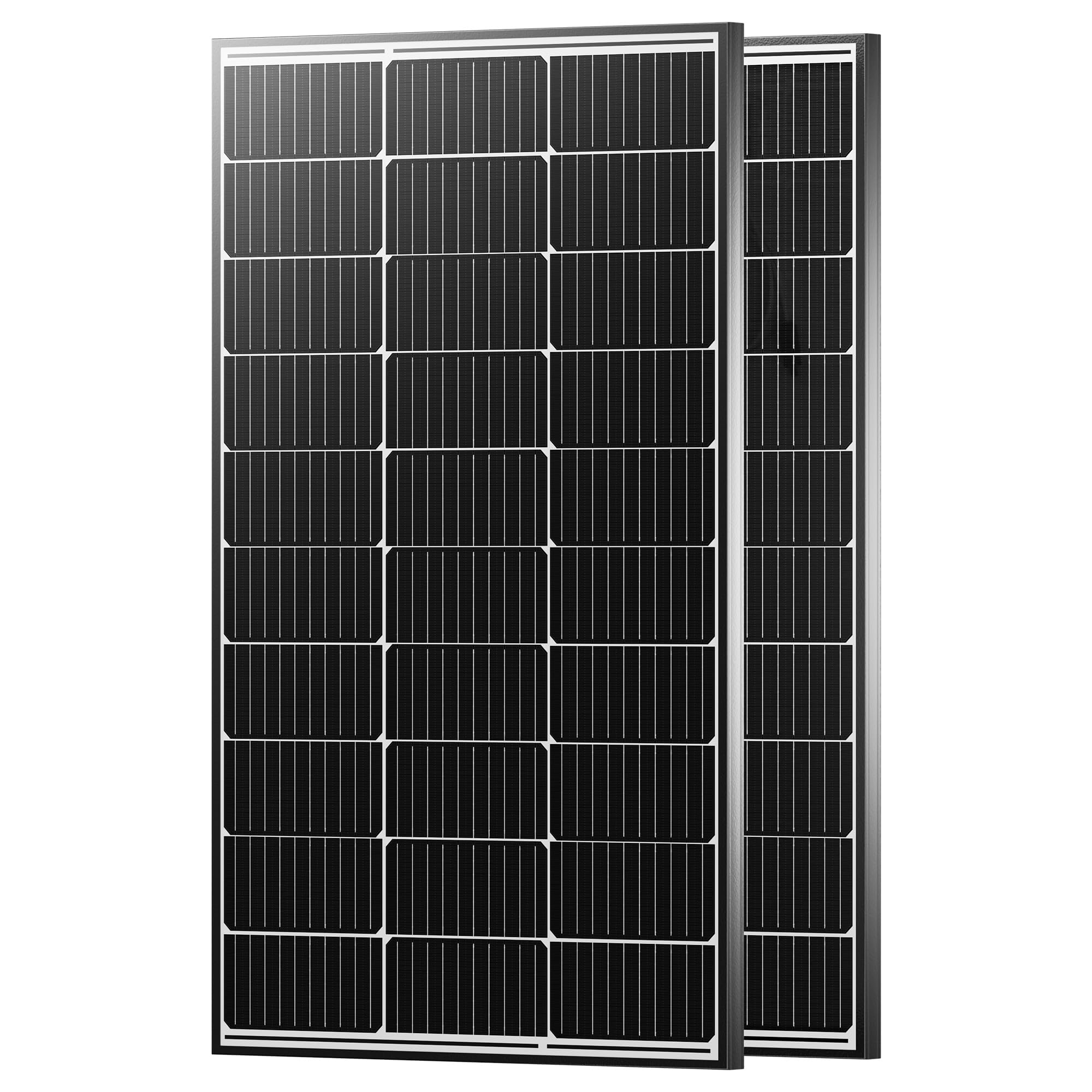 JJN 200W solar panel front view showing compact design for RV and home use