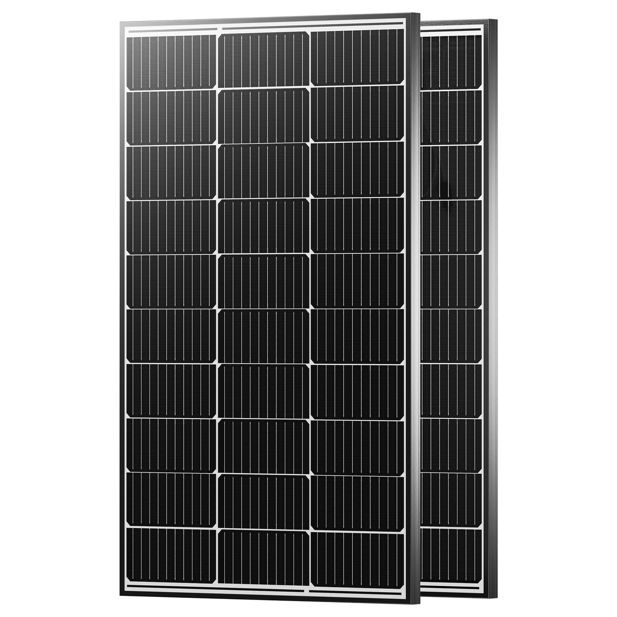 JJN 200W solar panel front view showing compact design for RV and home use