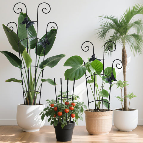 JJSHUANL two-piece design trellis enables flexible plant configurations.