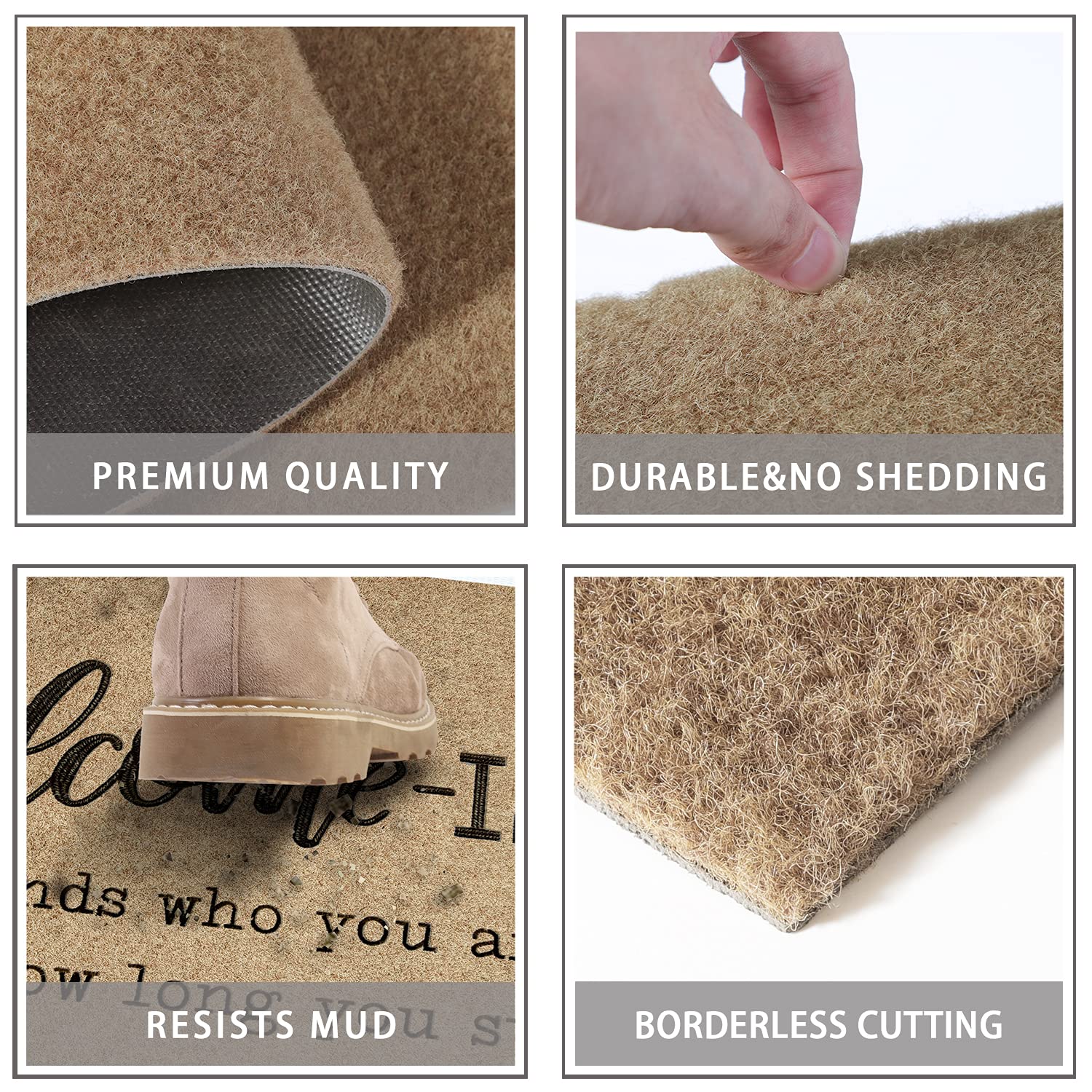 JJUUYOU dense bristles scrape debris from shoes at the threshold