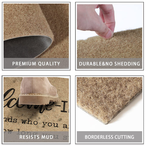 JJUUYOU dense bristles scrape debris from shoes at the threshold