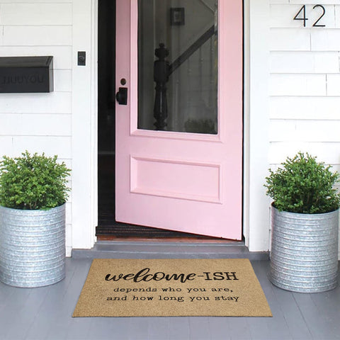 JJUUYOU embroidered pattern adds friendly curb appeal to any entryway