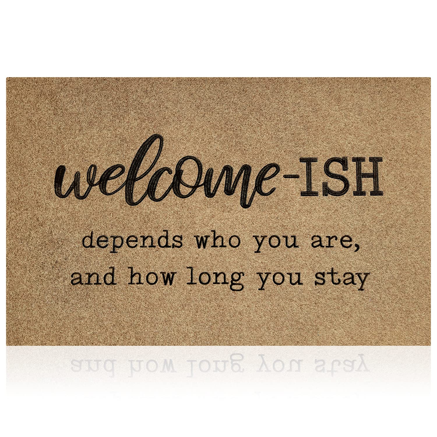 JJUUYOU welcome mat for front door with weather-resistant durability