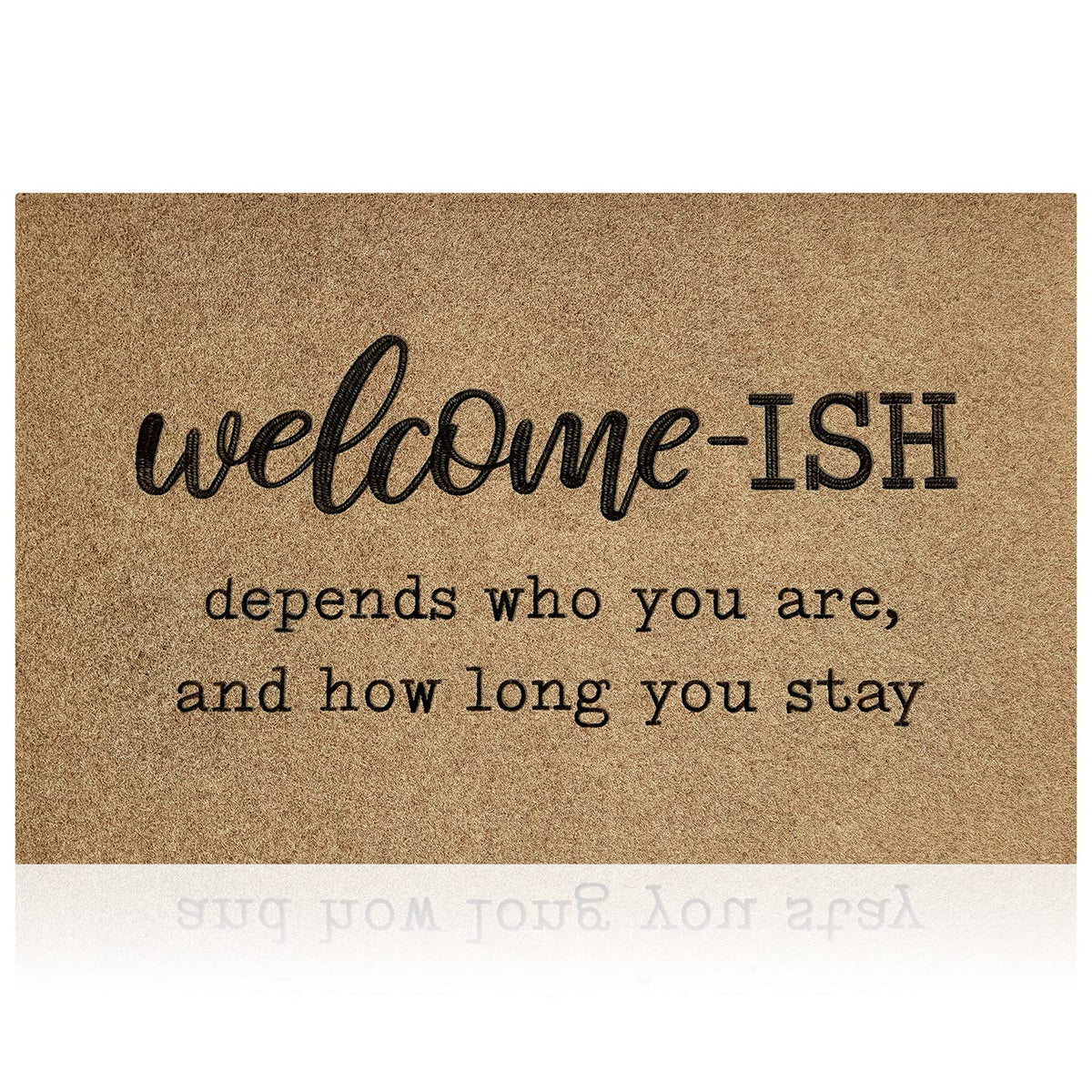 JJUUYOU welcome mat for front door with weather-resistant durability