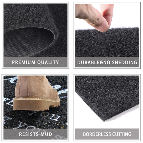JJUUYOU dense fibrous villi mat scrapes dirt from shoes for cleaner interiors