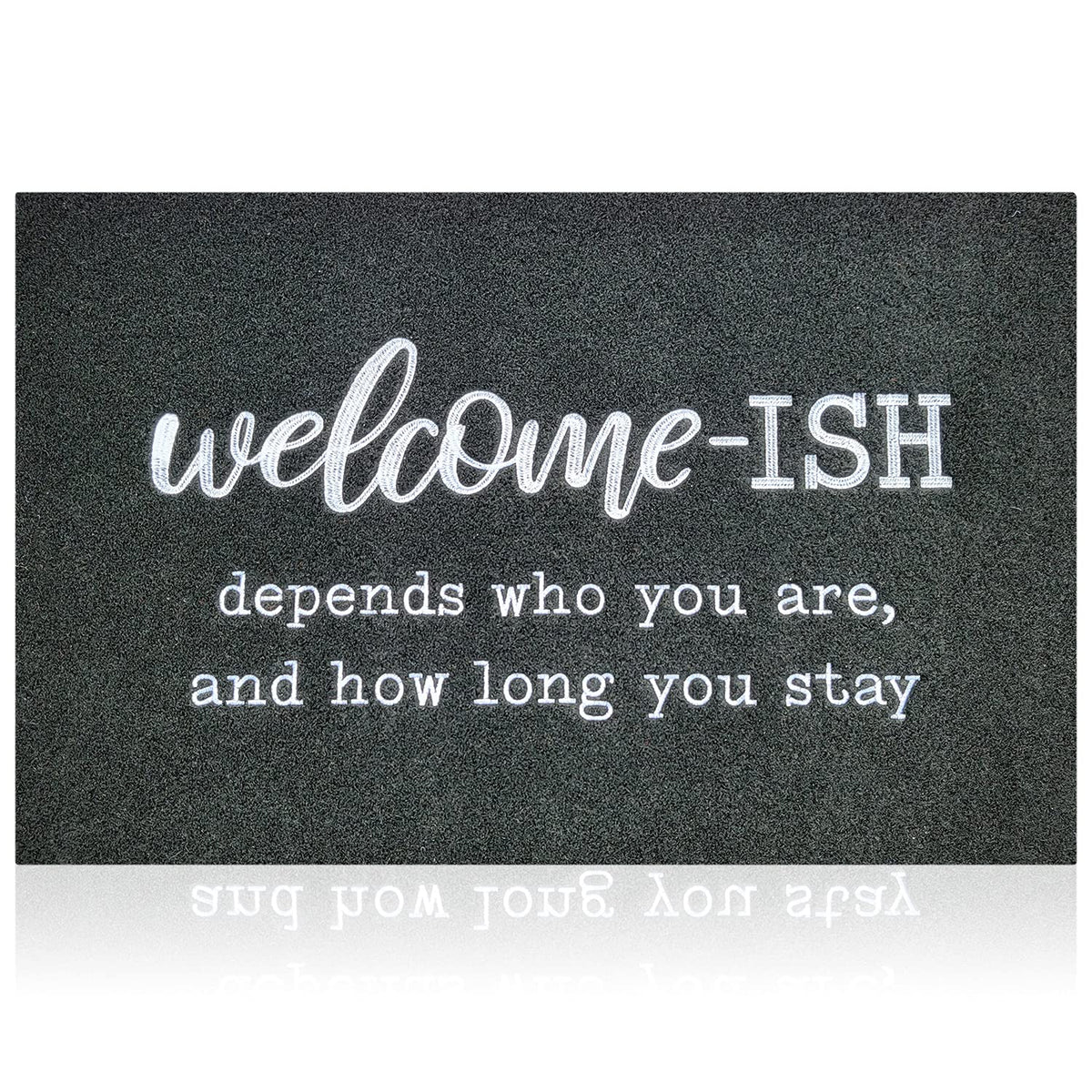 JJUUYOU outdoor door mat with welcome design for a friendly entry and clean look
