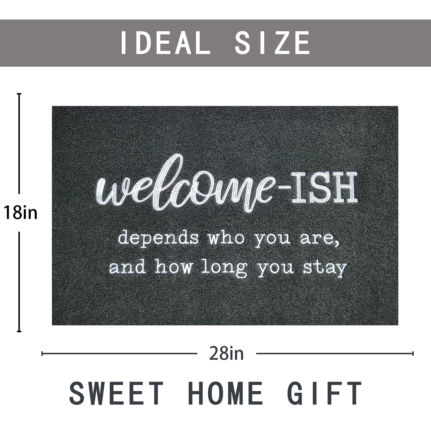 JJUUYOU weather-resistant entryway mat durable for sun and rain