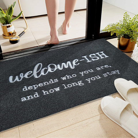 JJUUYOU low-profile door mat fits under doors without obstruction
