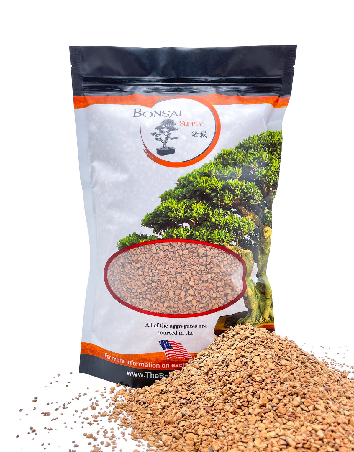 JK Global Imports calcined clay front view for bonsai soil, promoting structured moisture balance.
