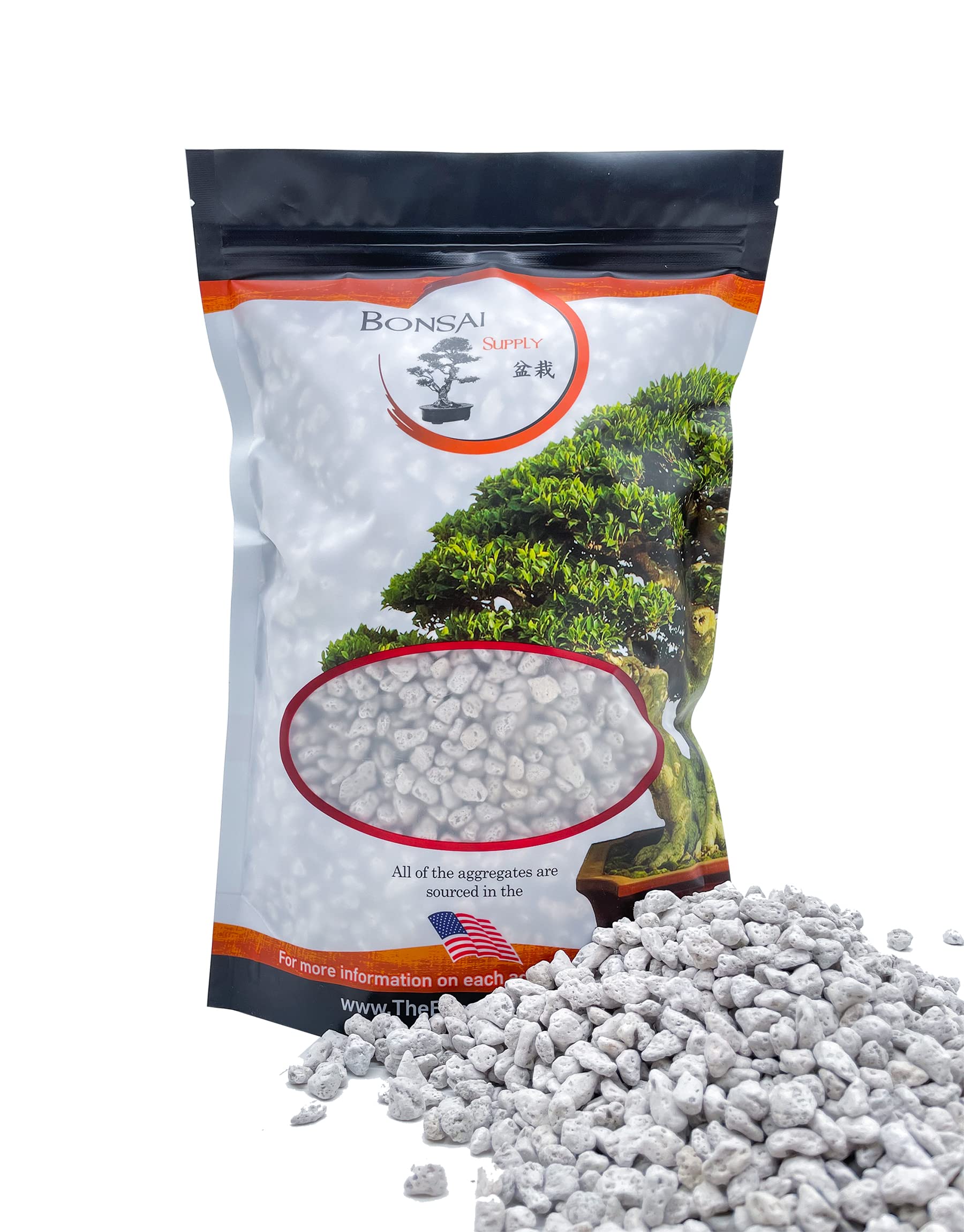 JK Global Imports pumice 2qt bag showing porous texture for drainage