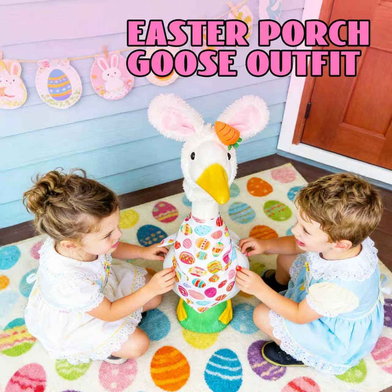 jkahh Easter Bunny Porch Goose Outfit easy-fit design for quick setup