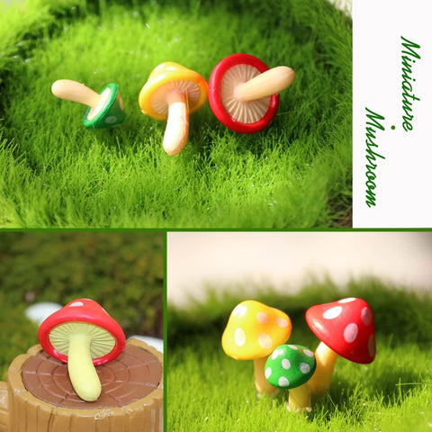 JKanruh 26-piece resin mushroom mini set ideal for crafts